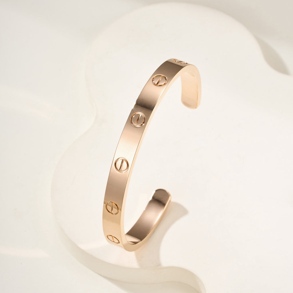 [Noble Aura jewelry]LOVE BRACELET 6.1MM OPEN CUFF
