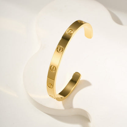 [Noble Aura jewelry]LOVE BRACELET 6.1MM OPEN CUFF
