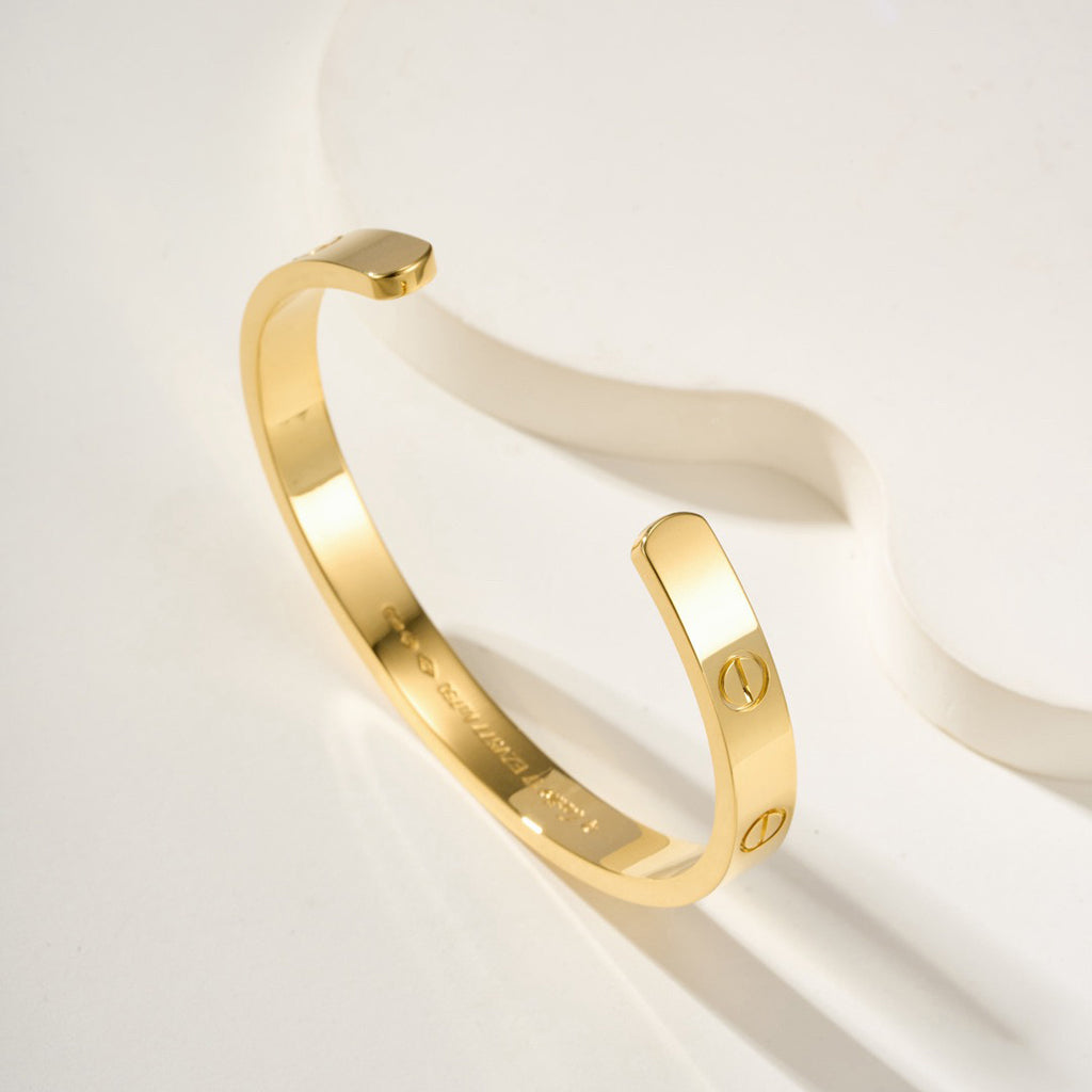 [Noble Aura jewelry]LOVE BRACELET 6.1MM OPEN CUFF