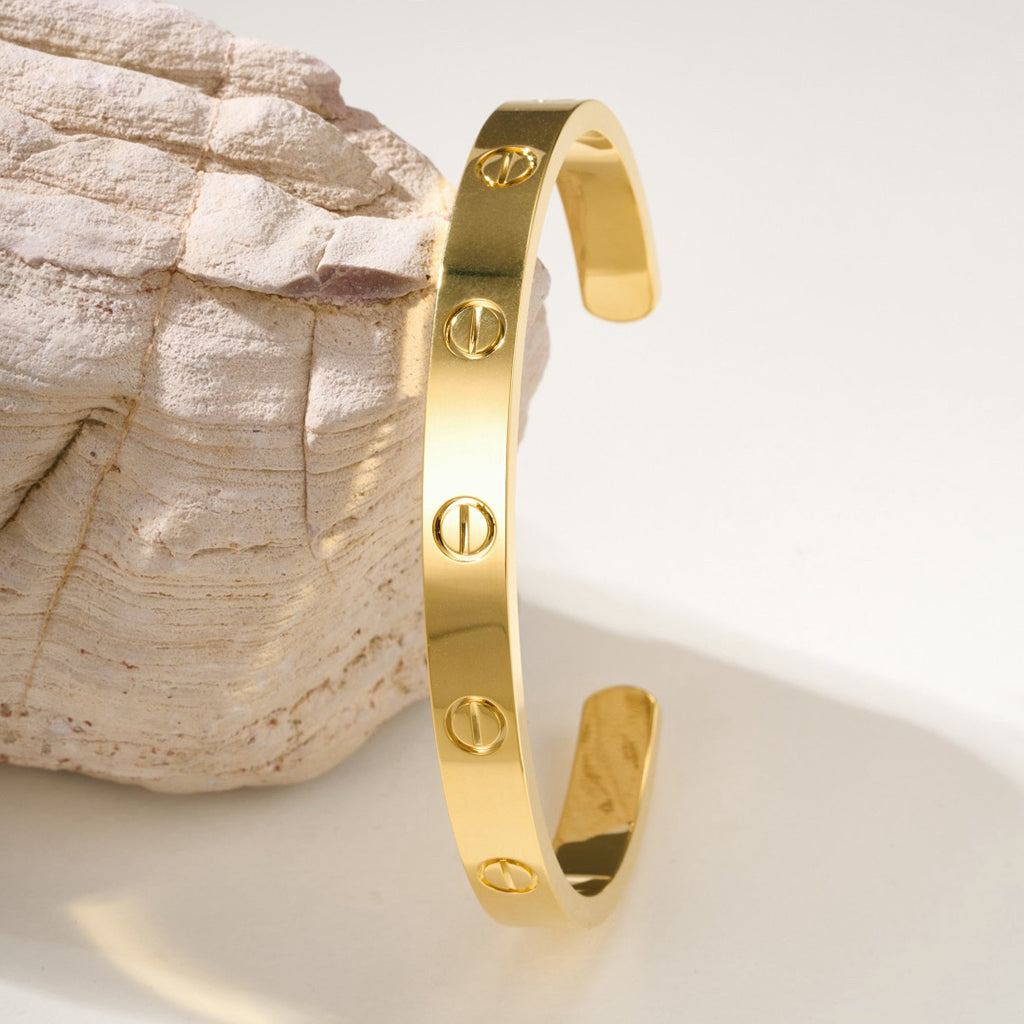 [Noble Aura jewelry]LOVE BRACELET 6.1MM OPEN CUFF