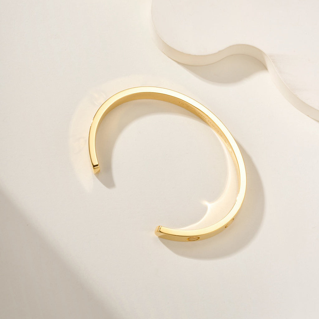 [Noble Aura jewelry]LOVE BRACELET 6.1MM OPEN CUFF