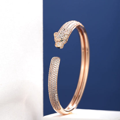 [Noble Aura jewelry]PANTHERE FULL DIAMOND OPEN BRACELET