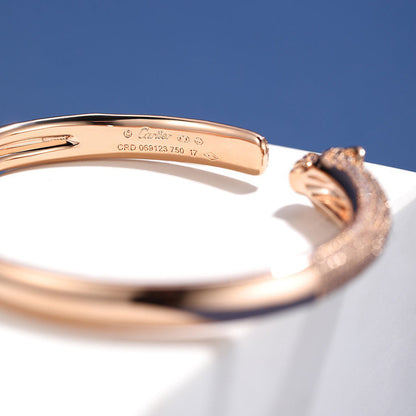 [Noble Aura jewelry]PANTHERE FULL DIAMOND OPEN BRACELET