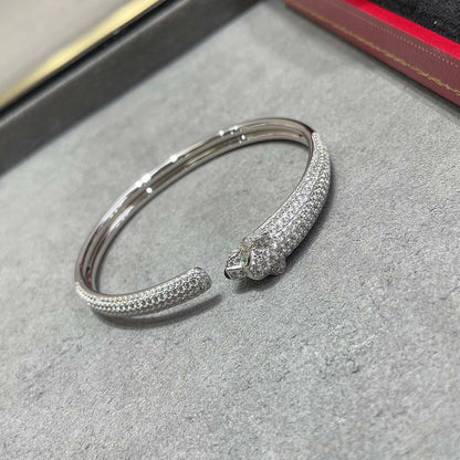 [Noble Aura jewelry]PANTHERE FULL DIAMOND OPEN BRACELET