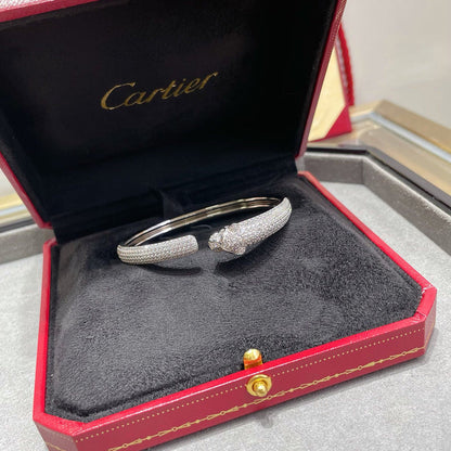 [Noble Aura jewelry]PANTHERE FULL DIAMOND OPEN BRACELET