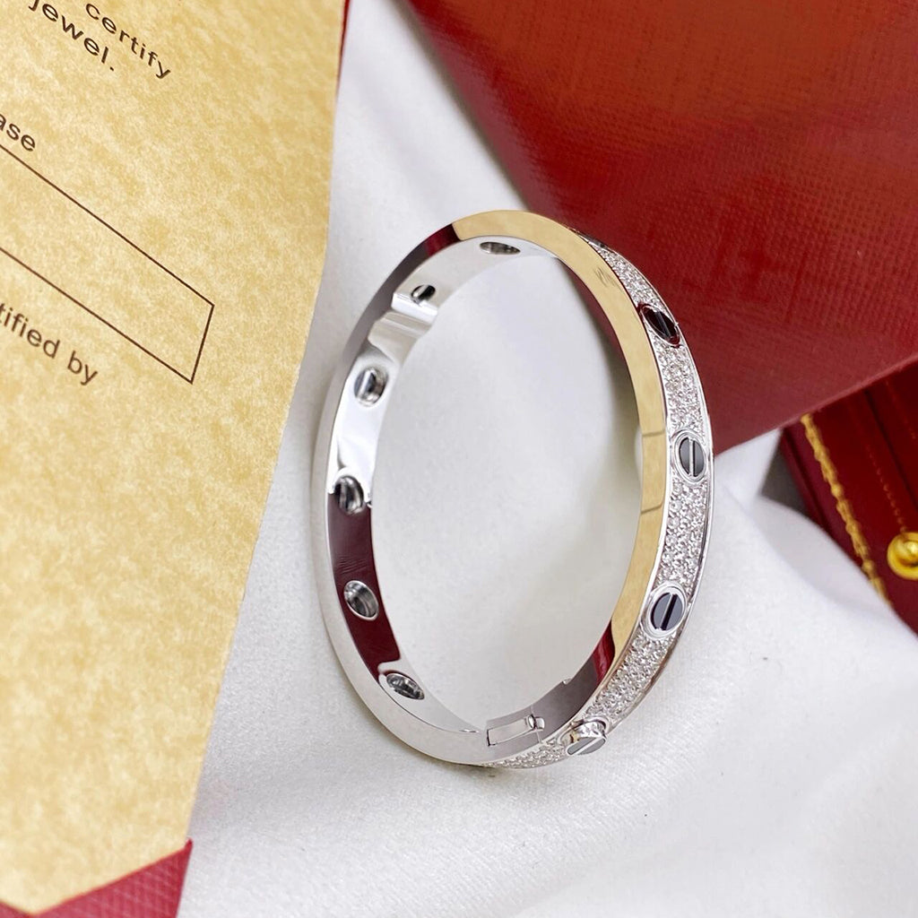[Noble Aura jewelry]LOVE BRACELET 6.1MM DIAMOND-PAVED CERAMIC
