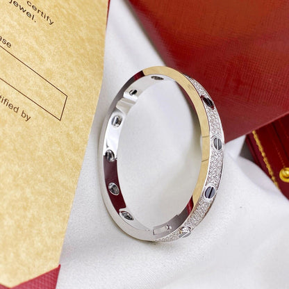 [Noble Aura jewelry]LOVE BRACELET 6.1MM DIAMOND-PAVED CERAMIC