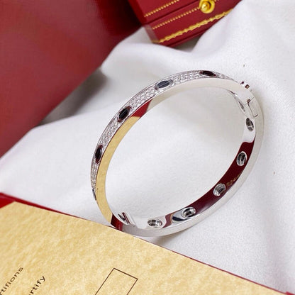 [Noble Aura jewelry]LOVE BRACELET 6.1MM DIAMOND-PAVED CERAMIC