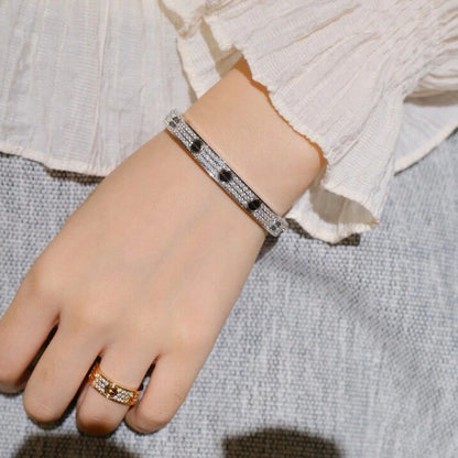 [Noble Aura jewelry]LOVE BRACELET 6.1MM DIAMOND-PAVED CERAMIC
