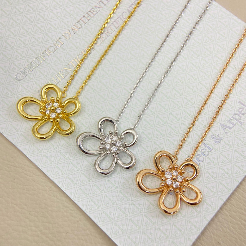 [Noble Aura jewelry]FLOWERLACE NECKLACE 5 DIAMONDS