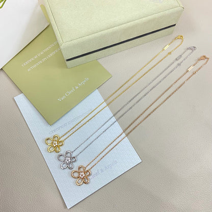 [Noble Aura jewelry]FLOWERLACE NECKLACE 5 DIAMONDS
