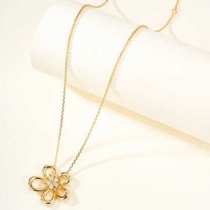 [Noble Aura jewelry]FLOWERLACE NECKLACE 5 DIAMONDS
