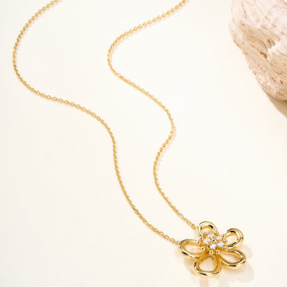 [Noble Aura jewelry]FLOWERLACE NECKLACE 5 DIAMONDS