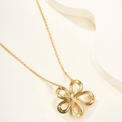 [Noble Aura jewelry]FLOWERLACE NECKLACE 5 DIAMONDS