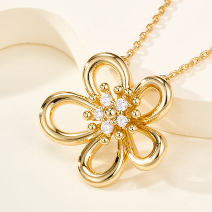 [Noble Aura jewelry]FLOWERLACE NECKLACE 5 DIAMONDS