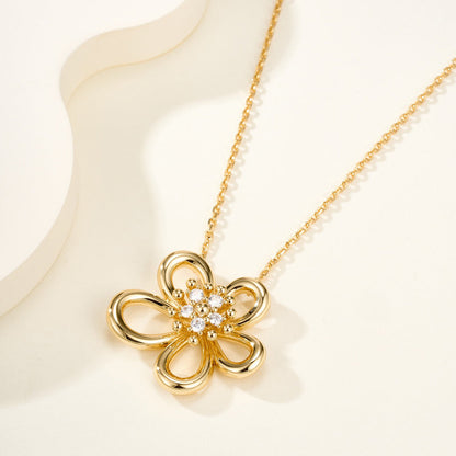 [Noble Aura jewelry]FLOWERLACE NECKLACE 5 DIAMONDS