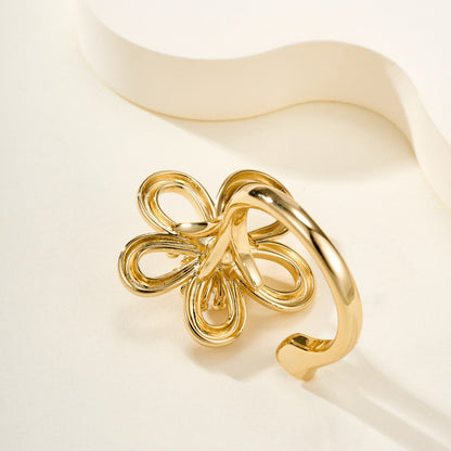 [Noble Aura jewelry]  FLOWERLACE OPEN RING 5 DIAMONDS