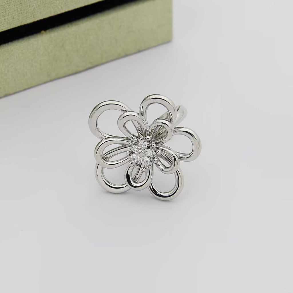 [Noble Aura jewelry] FLOWERLACE RING 5 DIAMONDS