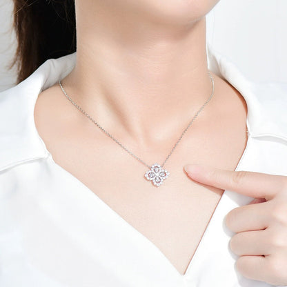 [Noble Aura jewelry]LOOP NECKLACE FULL MOTIF DIAMOND 16MM MULTIPLE COLORS
