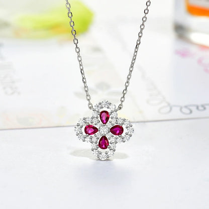 [Noble Aura jewelry]LOOP NECKLACE FULL MOTIF DIAMOND 16MM MULTIPLE COLORS