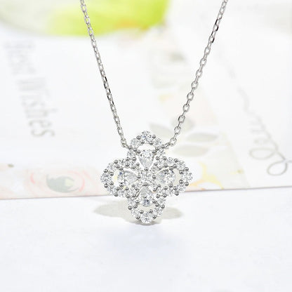 [Noble Aura jewelry]LOOP NECKLACE FULL MOTIF DIAMOND 16MM MULTIPLE COLORS
