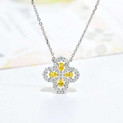 [Noble Aura jewelry]LOOP NECKLACE FULL MOTIF DIAMOND 16MM MULTIPLE COLORS