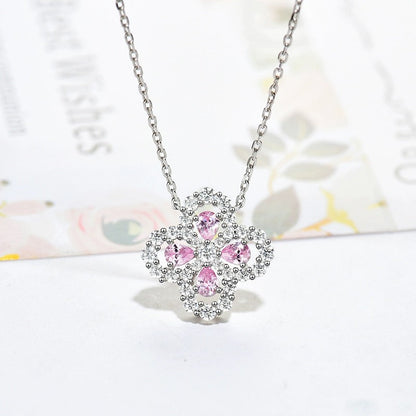 [Noble Aura jewelry]LOOP NECKLACE FULL MOTIF DIAMOND 16MM MULTIPLE COLORS
