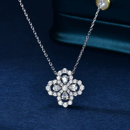 [Noble Aura jewelry]LOOP NECKLACE FULL MOTIF DIAMOND 16MM MULTIPLE COLORS