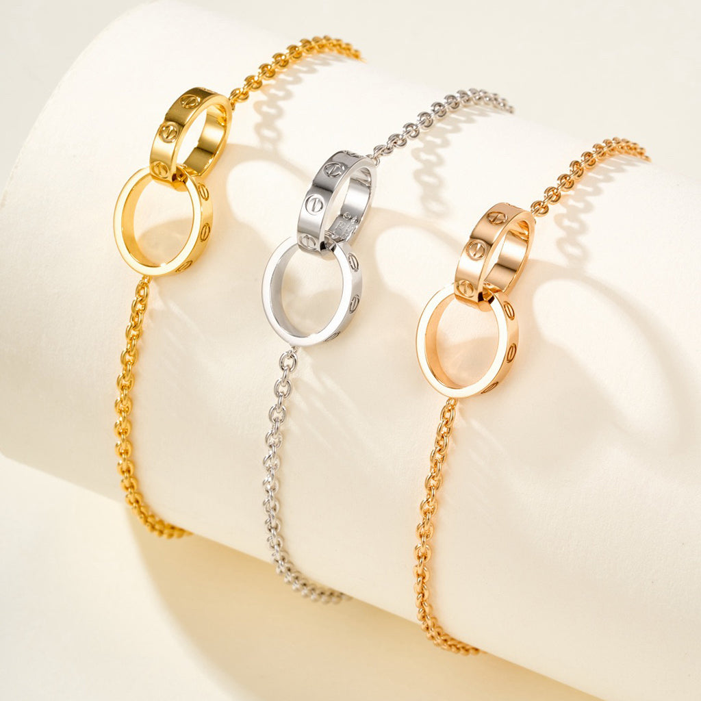 [Noble Aura jewelry]LOVE BRACELET DOUBLE RING