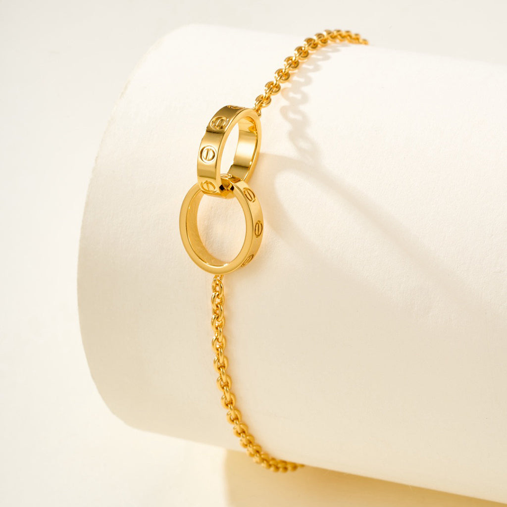[Noble Aura jewelry]LOVE BRACELET DOUBLE RING