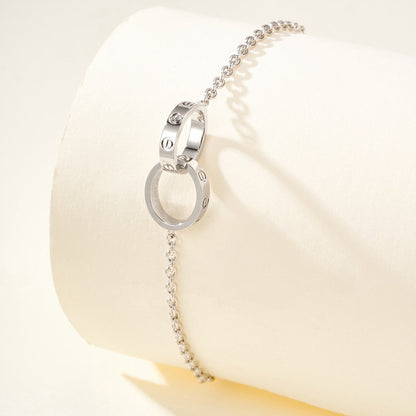 [Noble Aura jewelry]LOVE BRACELET DOUBLE RING