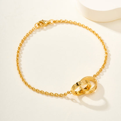 [Noble Aura jewelry]LOVE BRACELET DOUBLE RING