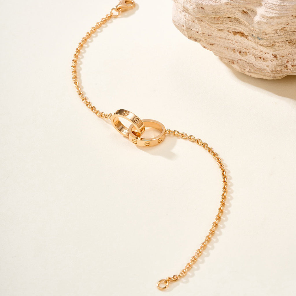 [Noble Aura jewelry]LOVE BRACELET DOUBLE RING