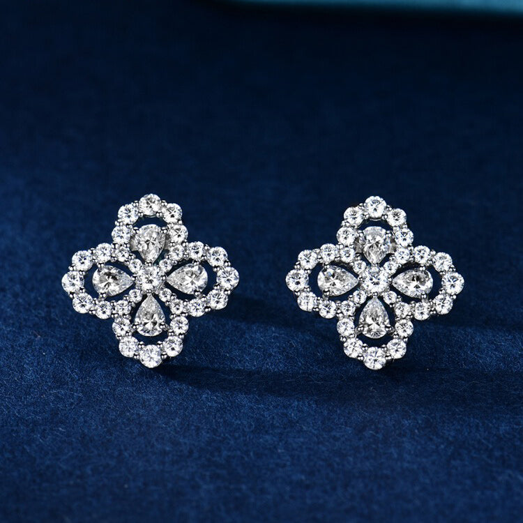 [Noble Aura jewelry]LOOP EARRINGS FULL MOTIF DIAMOND 16MM