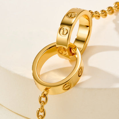 [Noble Aura jewelry]LOVE BRACELET DOUBLE RING