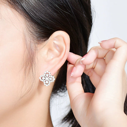 [Noble Aura jewelry]LOOP EARRINGS FULL MOTIF DIAMOND 16MM