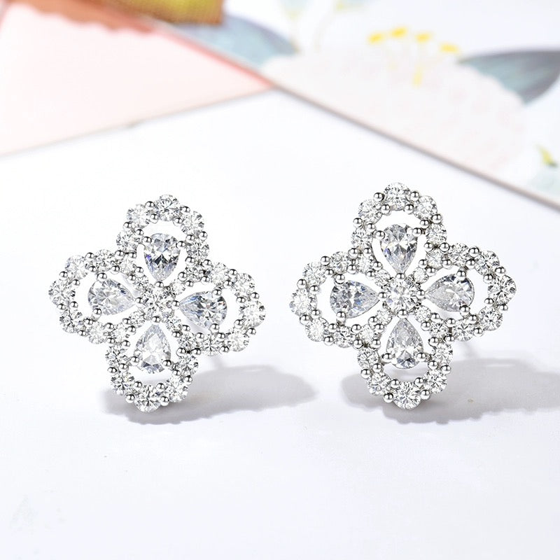 [Noble Aura jewelry]LOOP EARRINGS FULL MOTIF DIAMOND 16MM