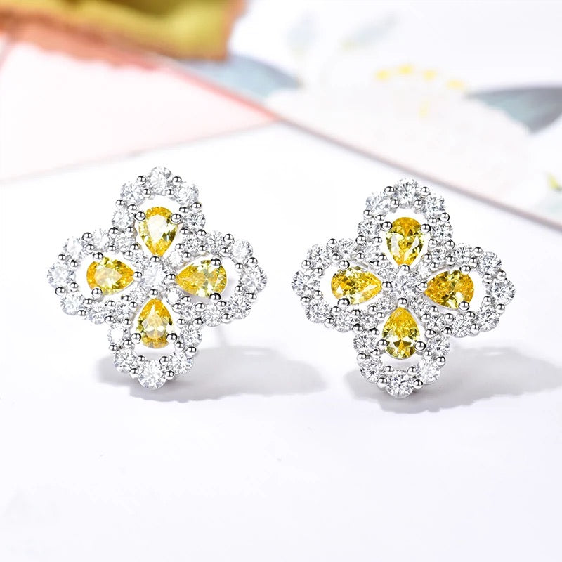 [Noble Aura jewelry]LOOP EARRINGS FULL MOTIF DIAMOND 16MM