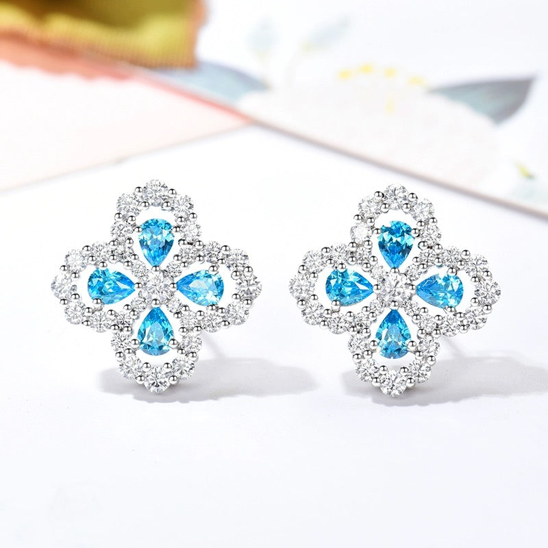 [Noble Aura jewelry]LOOP EARRINGS FULL MOTIF DIAMOND 16MM