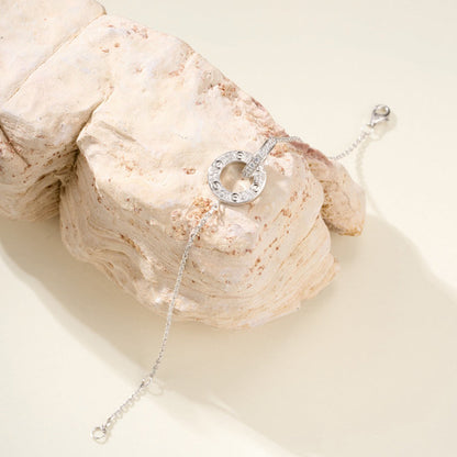 [Noble Aura jewelry]LOVE DOUBLE RING FULL DIAMOND BRACELET