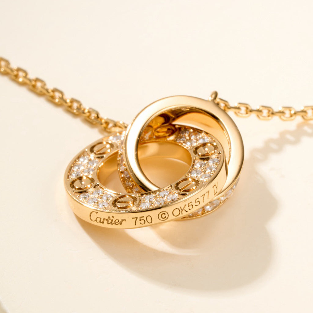 [Noble Aura jewelry]LOVE DOUBLE RING FULL DIAMOND BRACELET