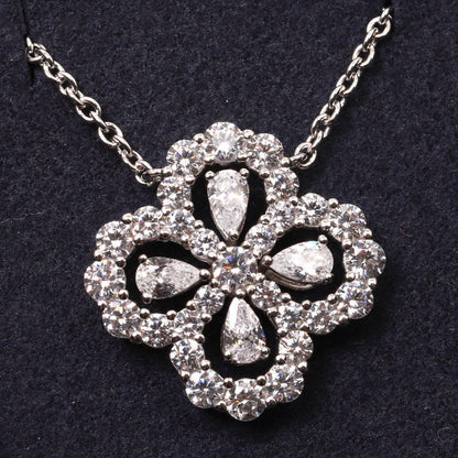 [Noble Aura jewelry]LOOP NECKLACE FULL MOTIF DIAMOND 16MM MULTIPLE COLORS
