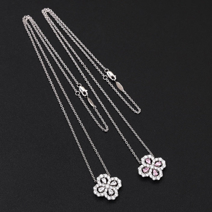 [Noble Aura jewelry]LOOP NECKLACE FULL MOTIF DIAMOND 16MM MULTIPLE COLORS