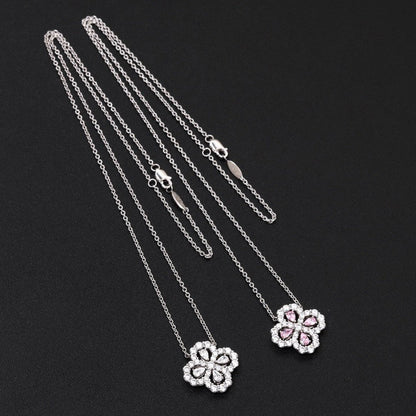 [Noble Aura jewelry]LOOP NECKLACE FULL MOTIF DIAMOND 16MM MULTIPLE COLORS