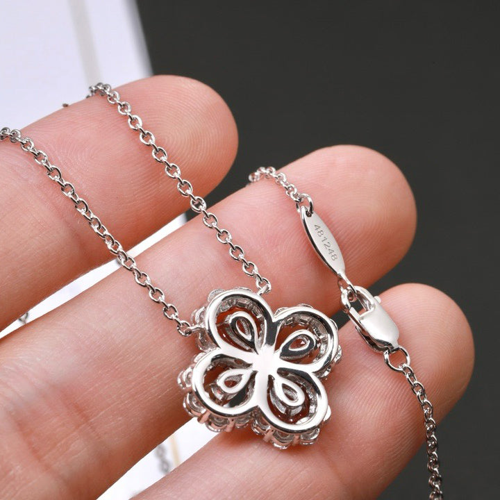 [Noble Aura jewelry]LOOP NECKLACE FULL MOTIF DIAMOND 16MM MULTIPLE COLORS