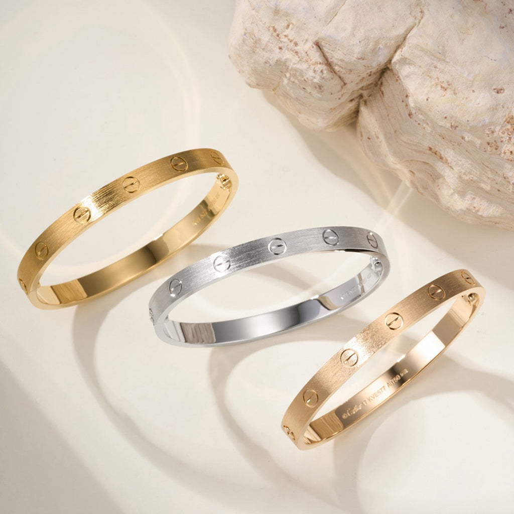 [Noble Aura jewelry]LOVE BRACELET 6.1MM BRUSHED
