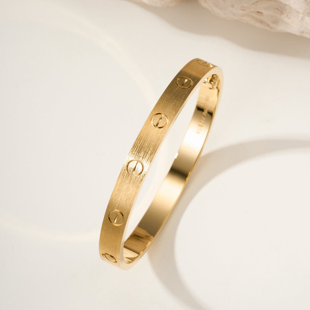 [Noble Aura jewelry]LOVE BRACELET 6.1MM BRUSHED