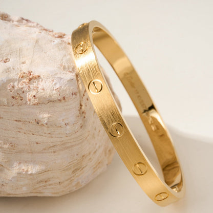 [Noble Aura jewelry]LOVE BRACELET 6.1MM BRUSHED