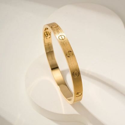 [Noble Aura jewelry]LOVE BRACELET 6.1MM BRUSHED