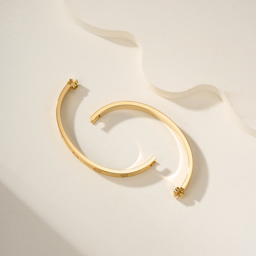 [Noble Aura jewelry]LOVE BRACELET 6.1MM BRUSHED